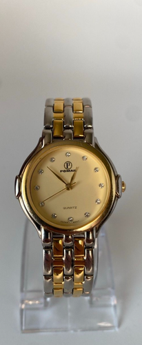 Pomar Two Tone Women's Quartz Watch Crystal Hour Markers