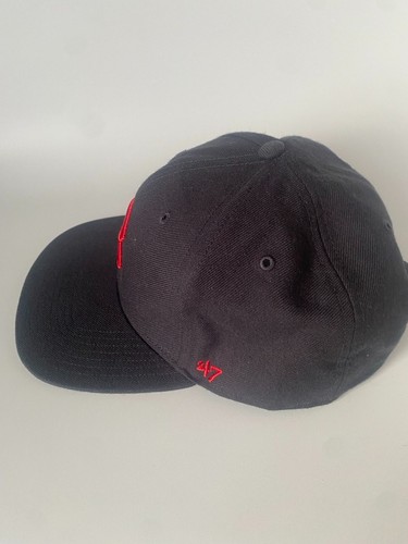 Boston Red Sox 47 Brand Snapback Hat Black Red MLB - photo 3