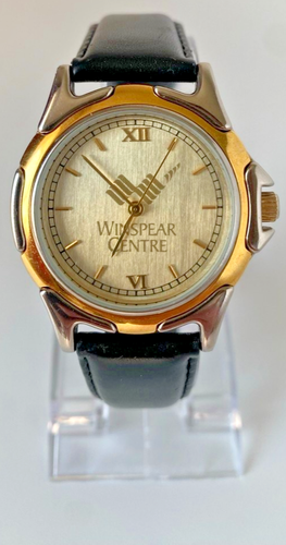 Vintage Windspear Centre Promotional Quartz Watch Gold Tone Blac