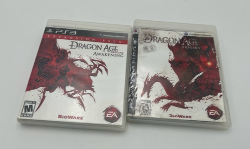 Dragon Age Origins & Awakening PS3 Lot Complete w Manuals