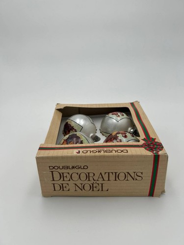 Vintage Doubl-Glo Noma Glass Christmas Ornaments Set of 4 - photo 4