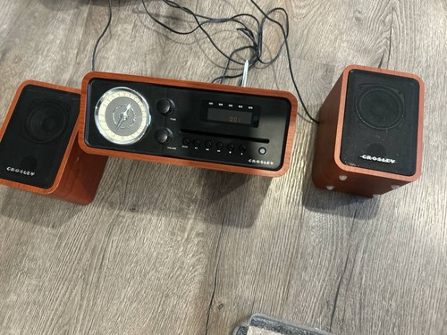 Crosley CR3012A Shelf Stereo CD AM/FM iPod Dock 2 Speakers