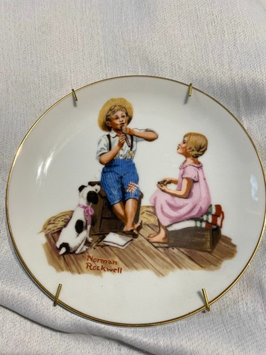Norman Rockwell Collector Plates Set of 2 Bedtime & Music Master - photo 3