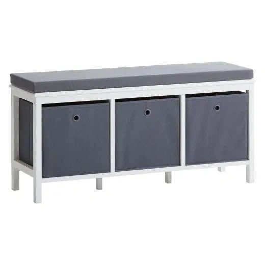 Entry storage bench with bins - photo 2