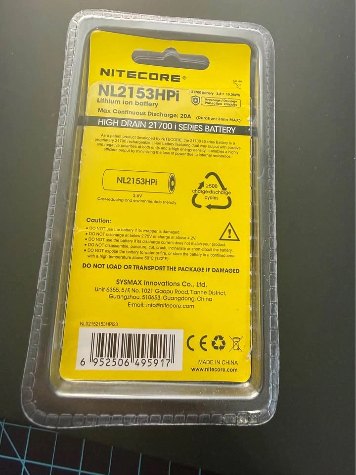 Nitecore NL2153HPi 21700 i Series Battery - photo 3