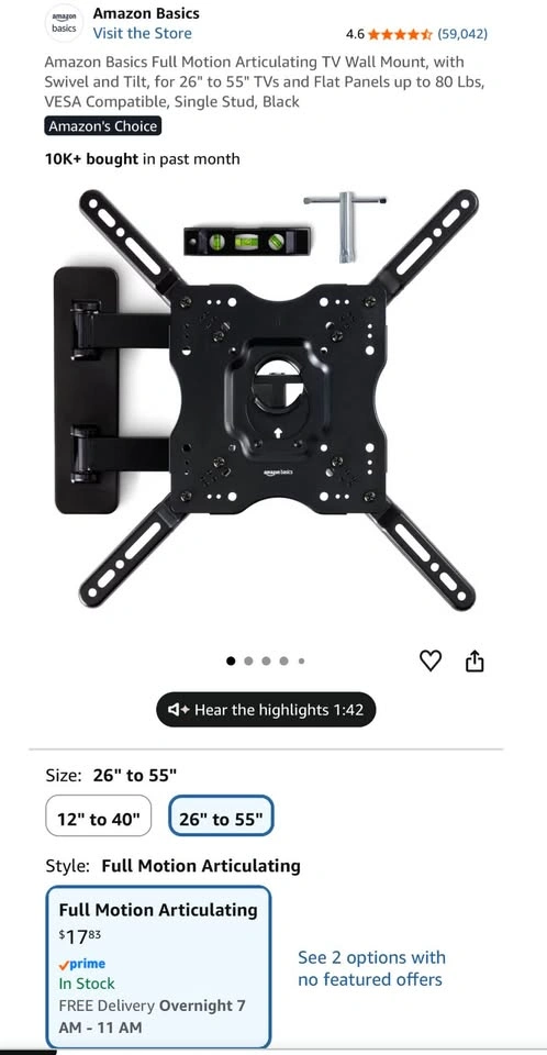 TV Wall Mount - photo 2