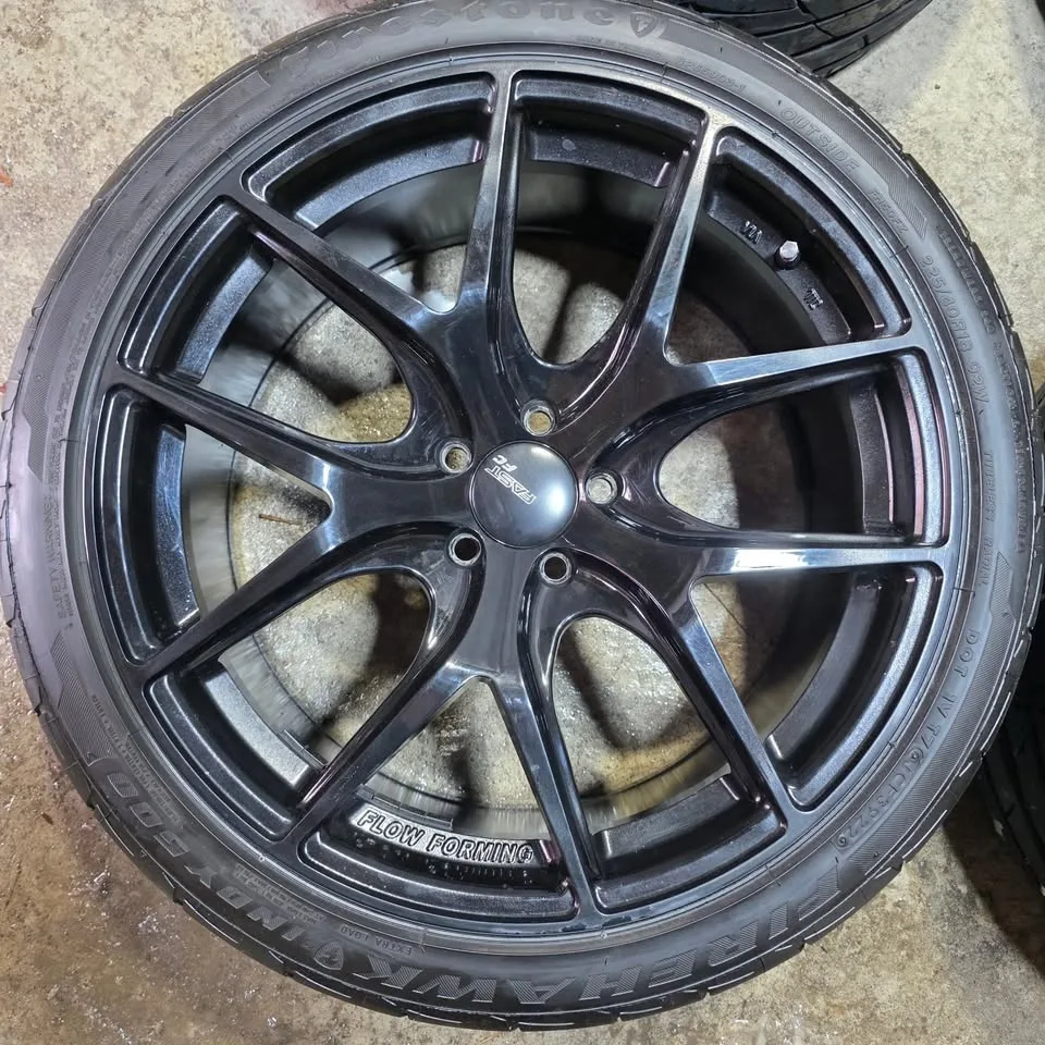 225/40/18 Firestone Indy 500 Tires & Fast FC04 Alloy Rims - photo 3