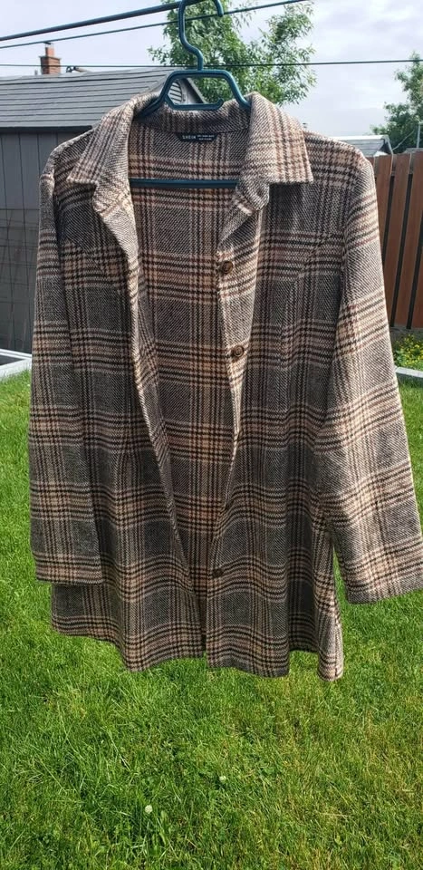 Women's Brown Plaid Front Blazer - photo 2