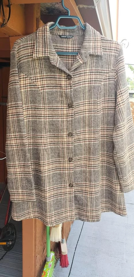 Women's Brown Plaid Front Blazer - photo 4