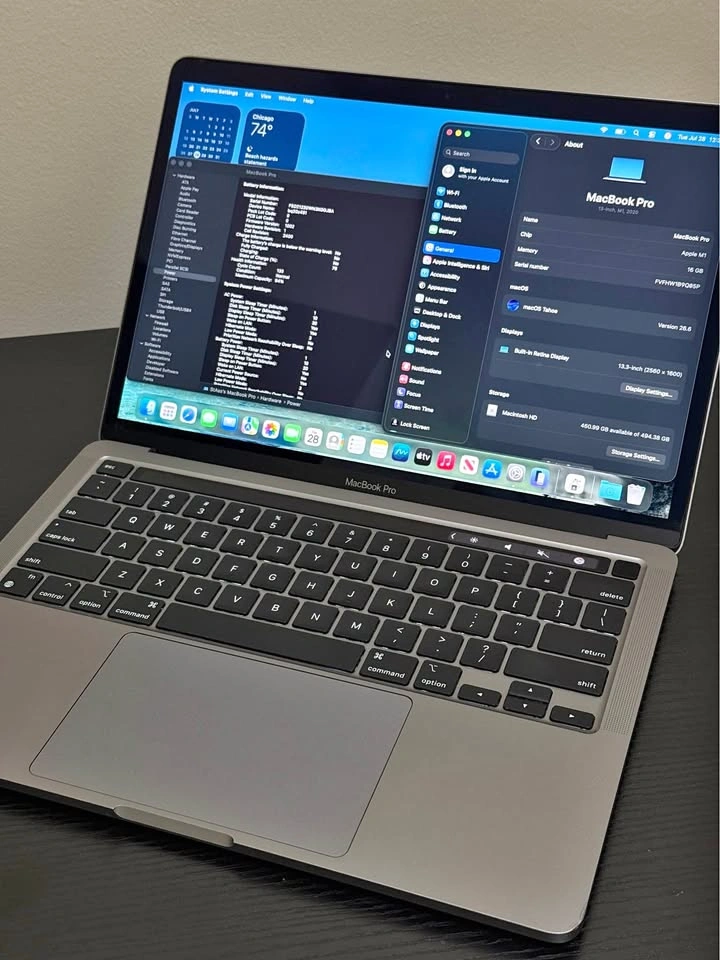 MacBook Pro 13-inch, M1, 2020 16GB RAM 512GB SSD. 94% Battery