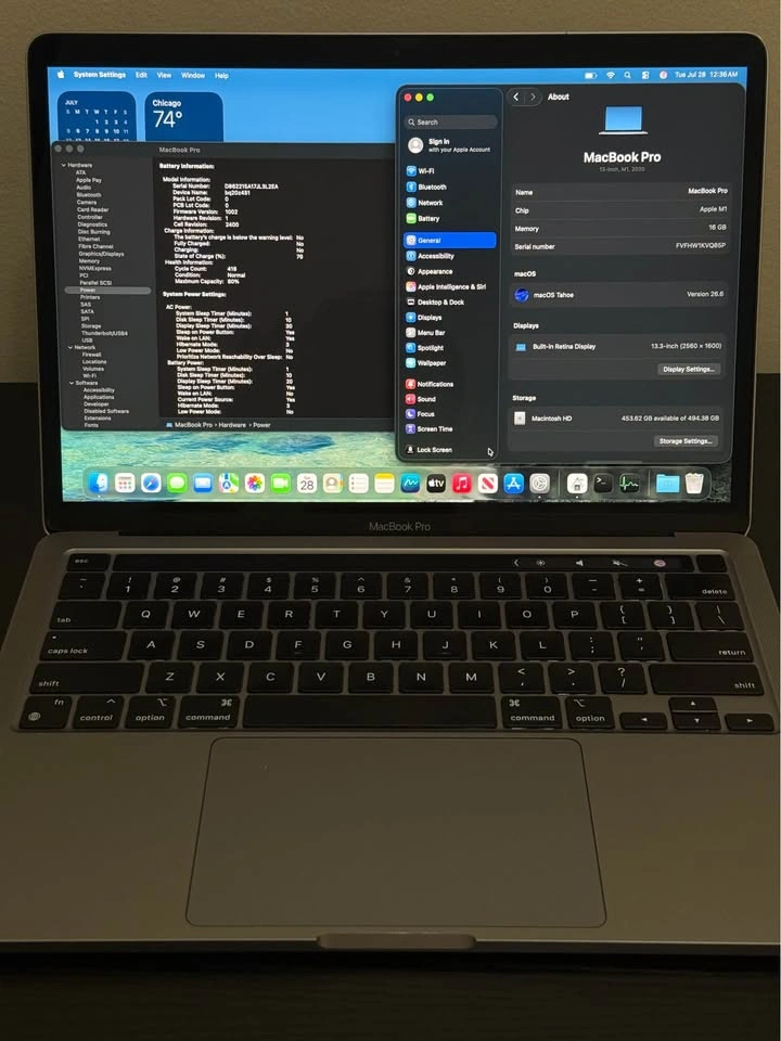 MacBook Pro 13-inch, M1, 2020 16GB RAM 512GB SSD - photo 2