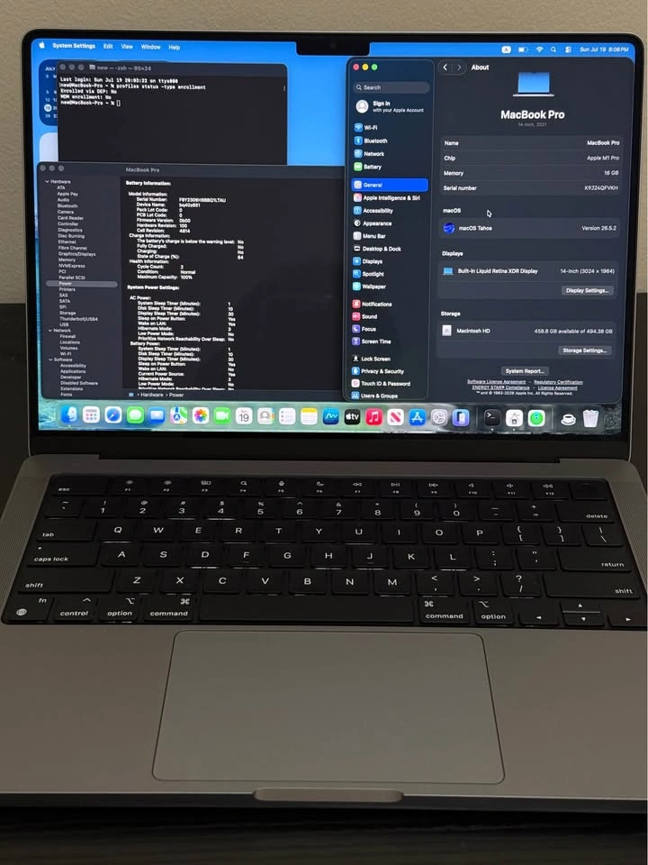 MacBook Pro 14-inch 2021 M1 Pro 16GB RAM 512GB SSD 100% Battery! - photo 2