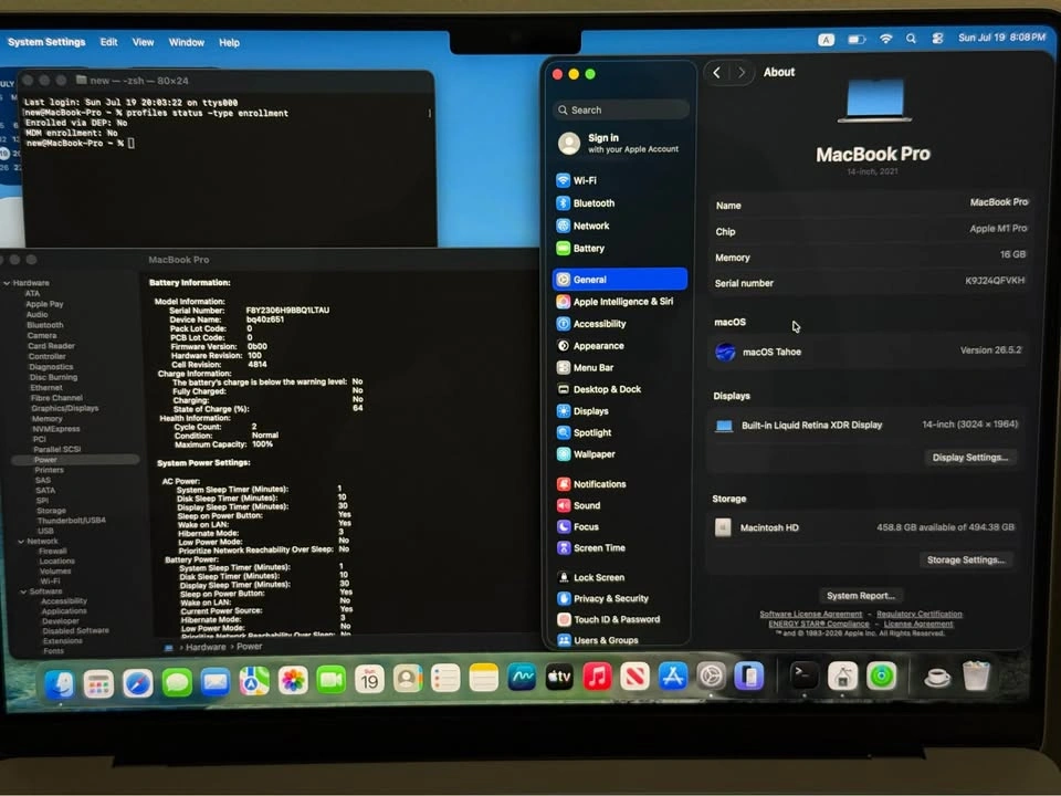 MacBook Pro 14-inch 2021 M1 Pro 16GB RAM 512GB SSD 100% Battery! - photo 3