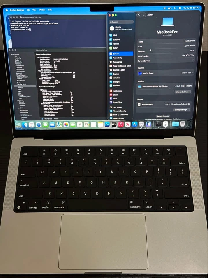 MacBook Pro 14-inch 2021 Apple M1 Pro 16 GB RAM 512GB SSD - photo 2