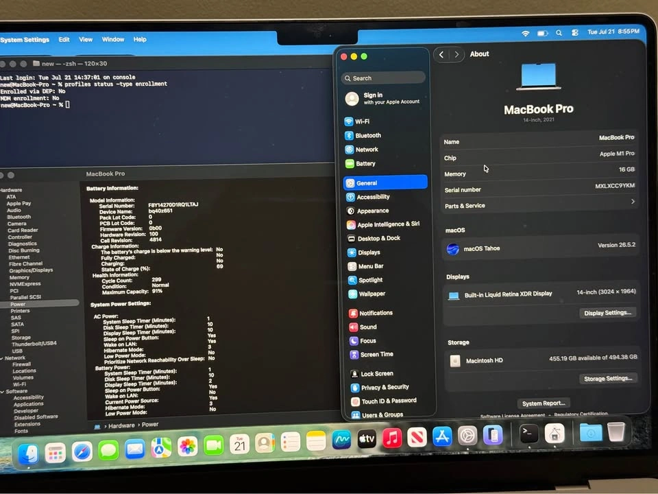 MacBook Pro 14-inch 2021 Apple M1 Pro 16 GB RAM 512GB SSD - photo 3