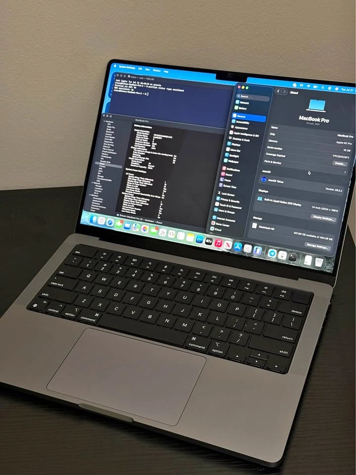 MacBook Pro 14-inch 2021 M1 Pro 16GB RAM 512GB SSD 100% Battery