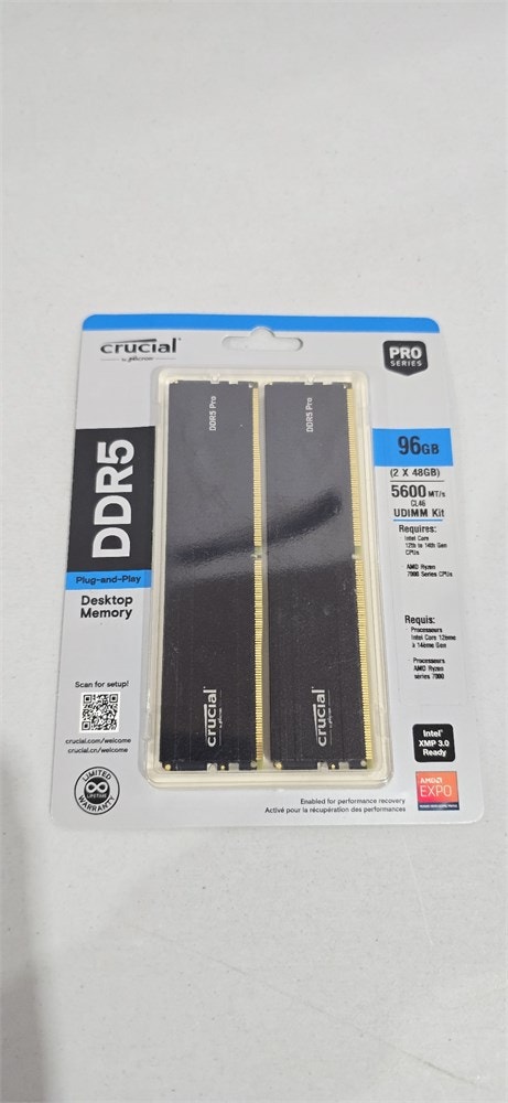 Crucial Pro 96GB DDR5 RAM Kit (2x48GB), 5600MHz - photo 3