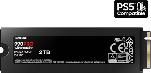 SAMSUNG 990 PRO 2TB SSD with Heatsink PCIe Gen4 NVMe M.2 - photo 2