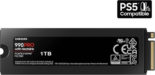 SAMSUNG 990 PRO w/Heatsink SSD 1TB PCIe Gen4 NVMe M.2 - photo 2
