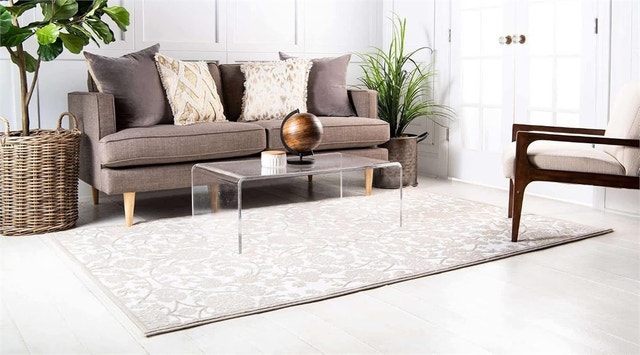 5' x 8' Unique Loom Rushmore Collection Area Rug Rectangle Snow - photo 4