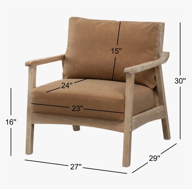Marnisha Faux Leather Armchair Brown - photo 3