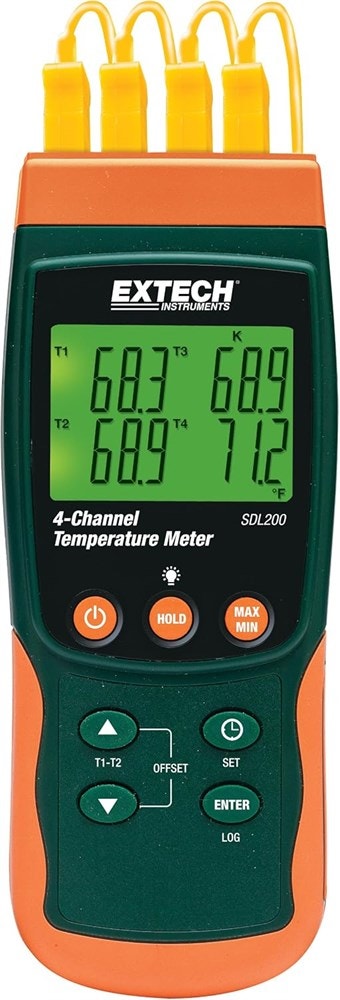 Extech SDL200 Four-Channel Thermometer SD Logger