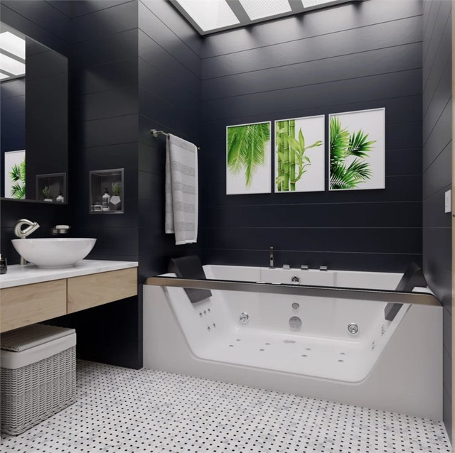 70.9'' x 35.4'' Freestanding Whirlpool Bathtub with Faucet AM196 - photo 5