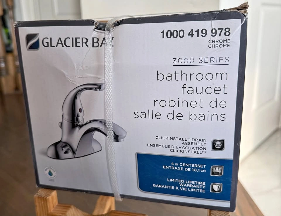 Glacier Bay 3000 Series Chrome Bathroom Faucet - Brand New