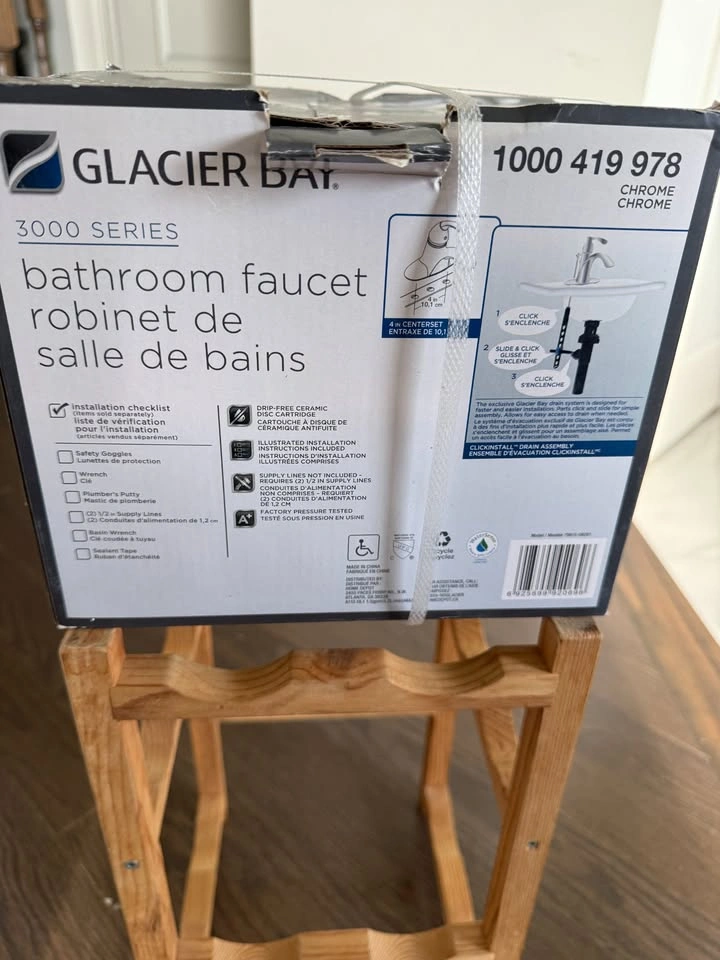 Glacier Bay 3000 Series Chrome Bathroom Faucet - Brand New - photo 3