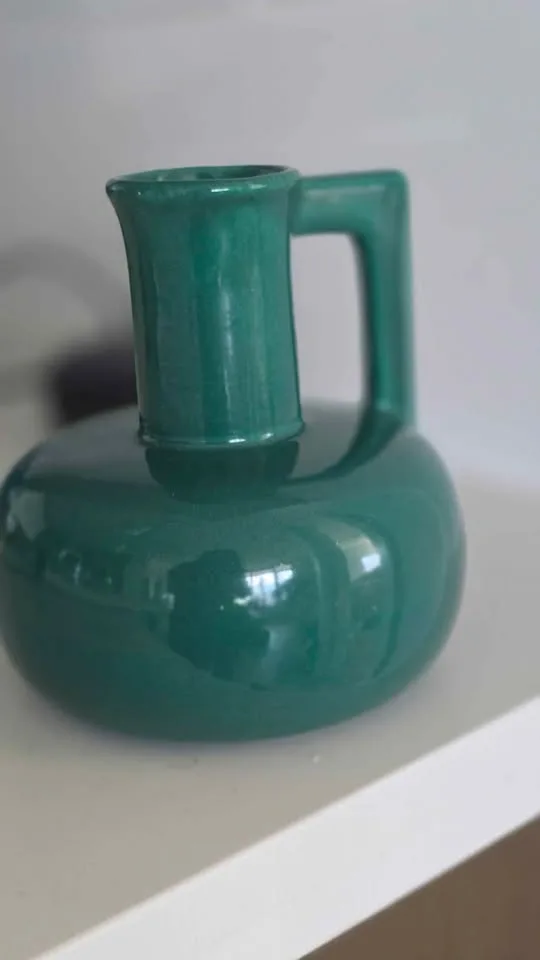 Vintage Ceramic bud Vase with handle - photo 2