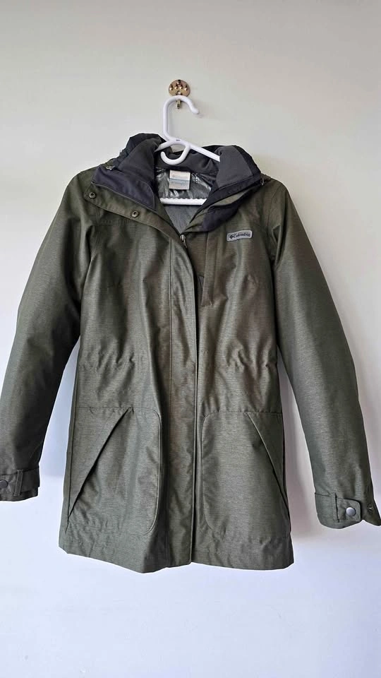 Columbia Interchange 3-in-1 Winter Parka - Olive Green Size S