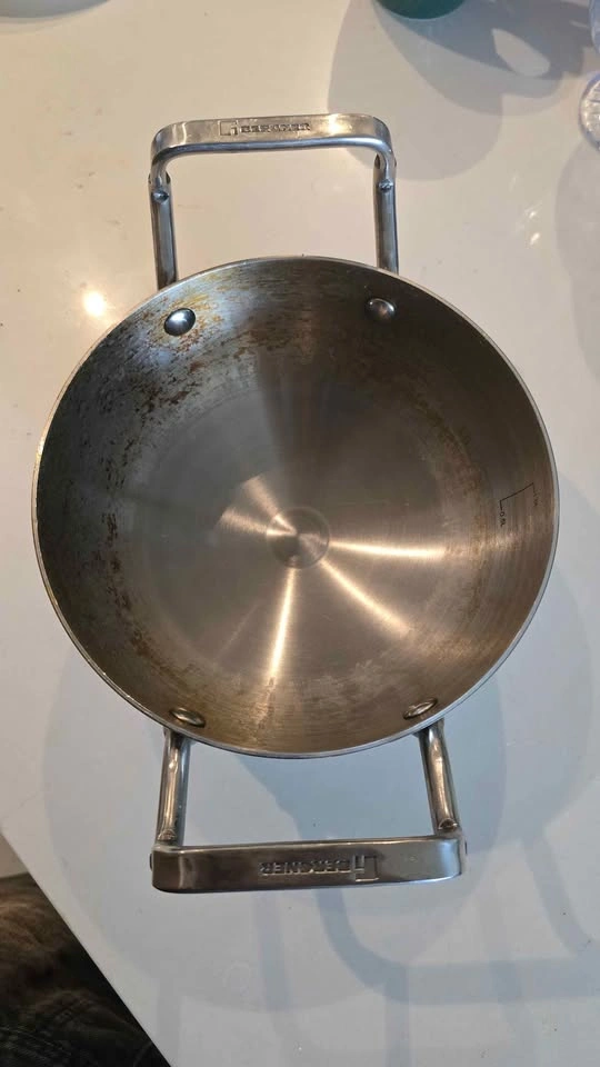 Heavy bottom Kadai Bergner Stainless Steel Wok - photo 3