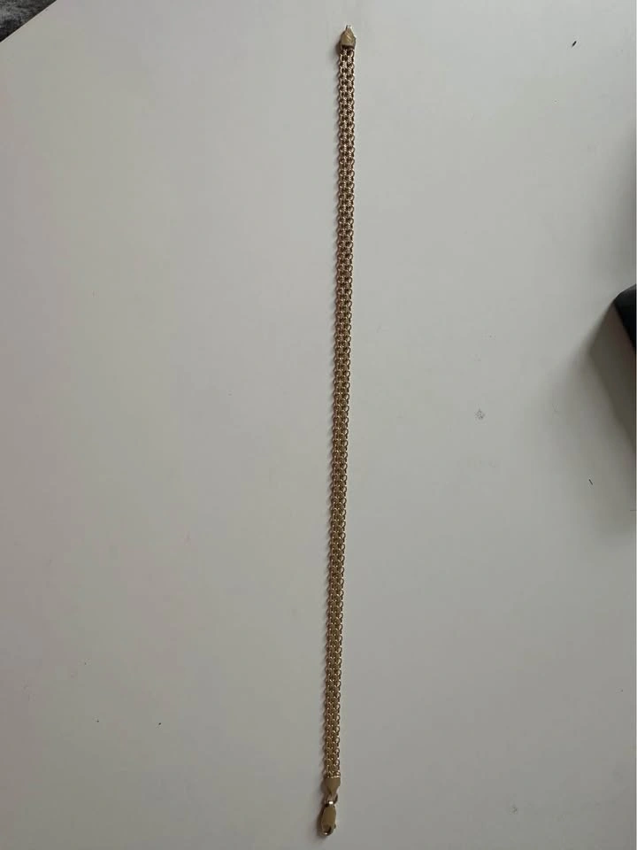 18k Italian Gold Chinese Weave Anklet - photo 2