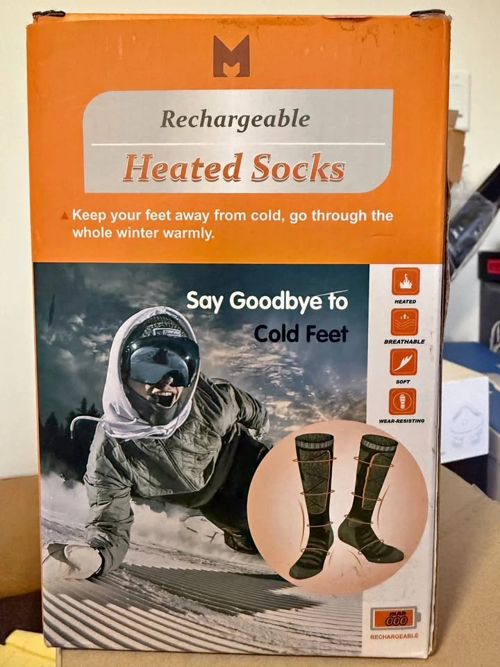 Rechargeable Heated Socks - Brand New