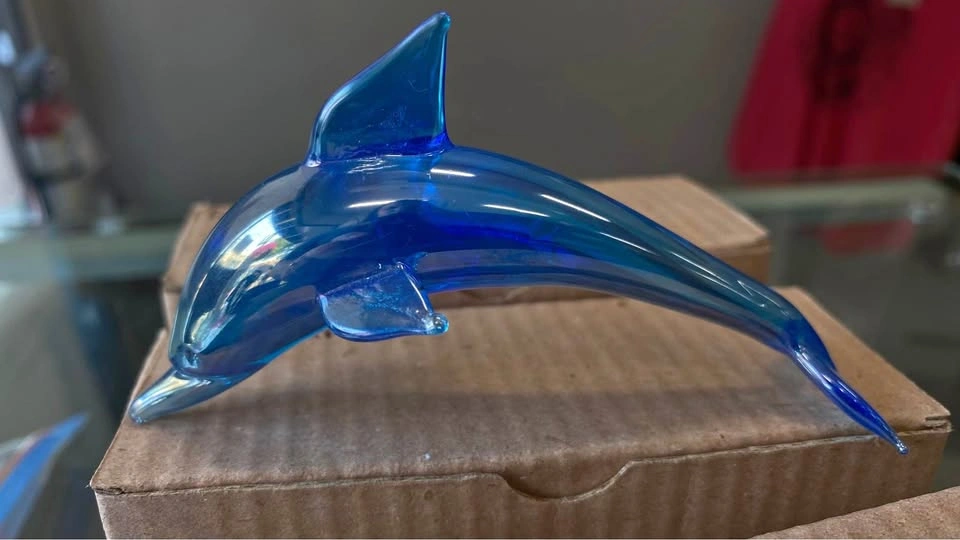 Glass Dolphin Figurines