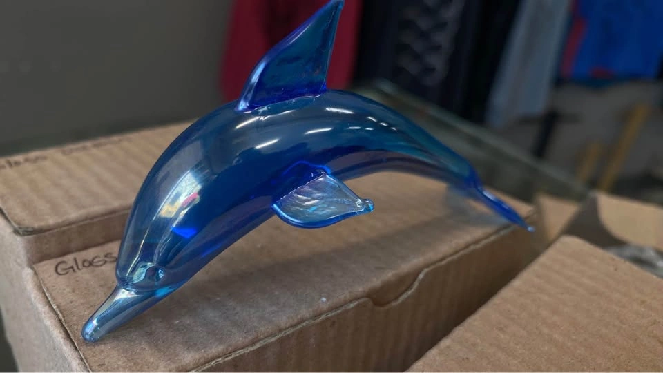 Glass Dolphin Figurines - photo 2