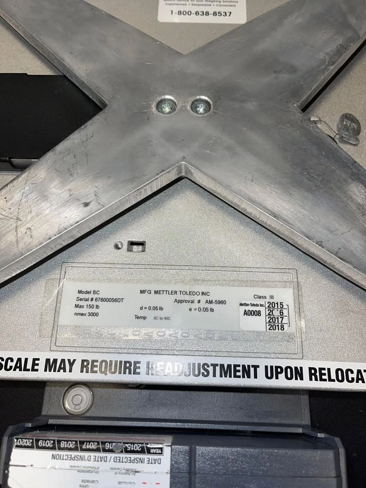 METTLER TOLEDO BC 150 POUND SHIPPING SCALE POWER - photo 2