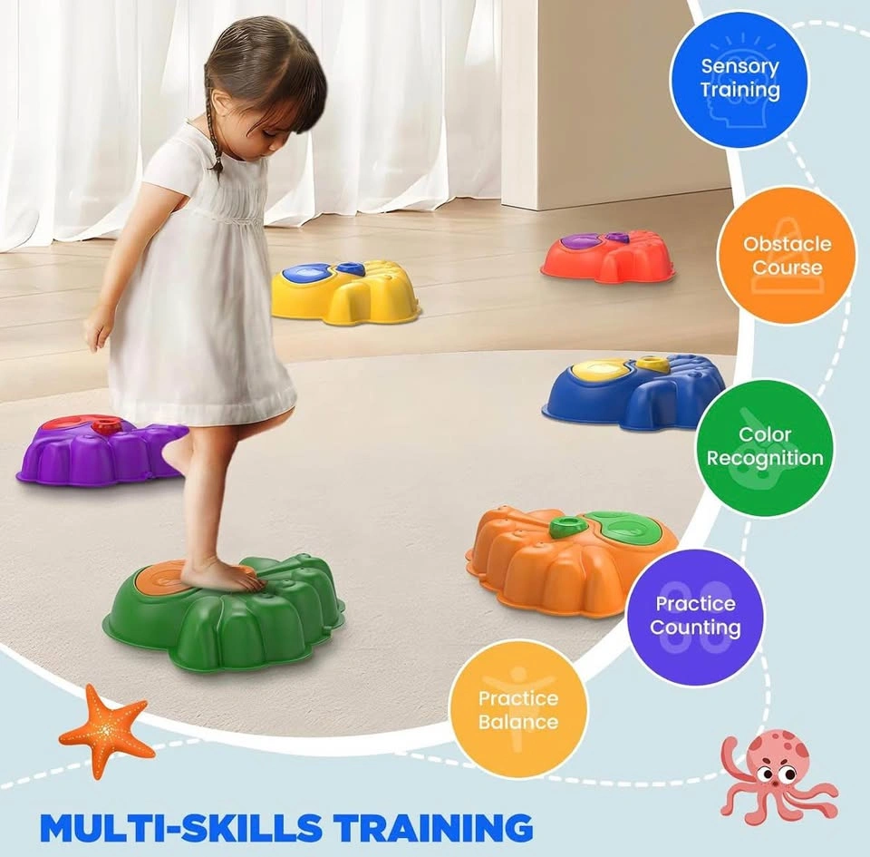 6PCS Glowing Balance Stepping Stones for Kids - photo 2