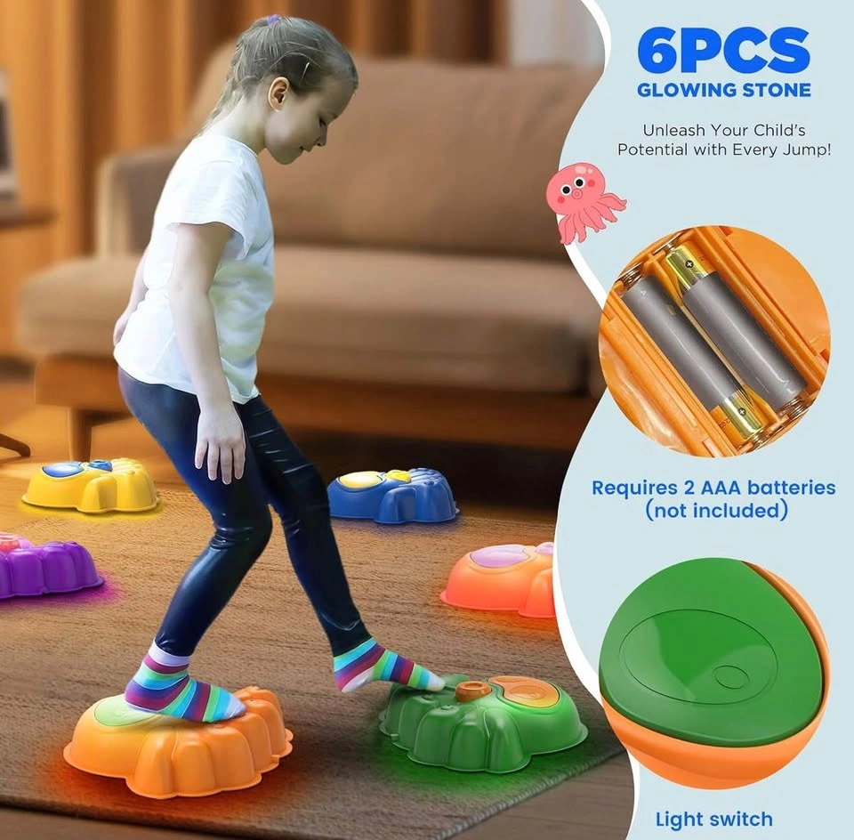 6PCS Glowing Balance Stepping Stones for Kids - photo 4