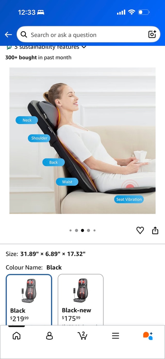 Snailax Shiatsu Massage Chair Pad - photo 2