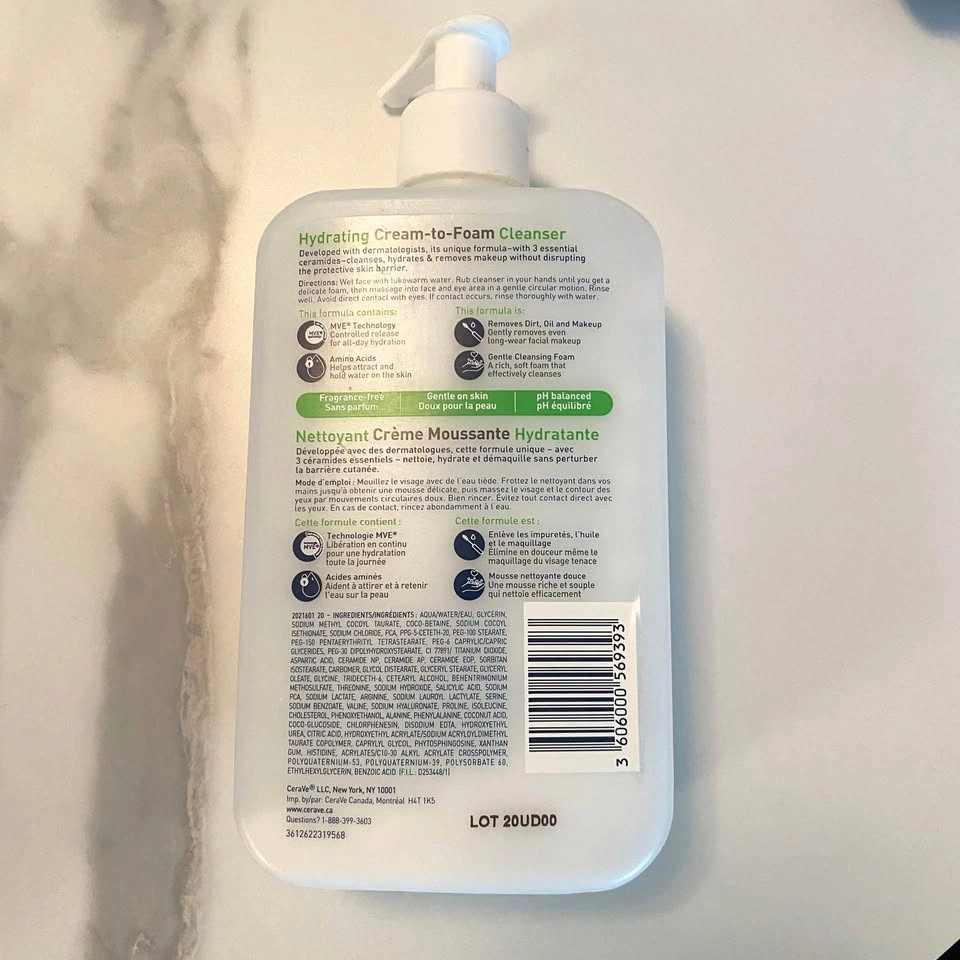 Cerave Hydrating Foaming Cleanser - photo 2