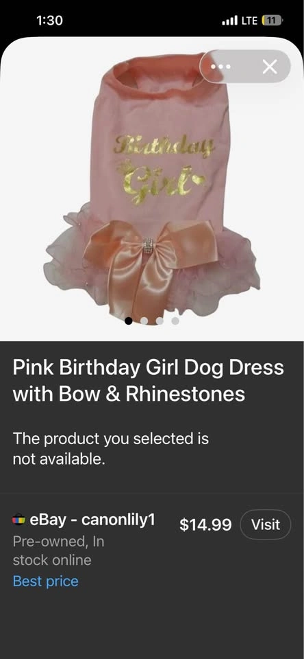 Pink Birthday Tutu for Small dogs - photo 3