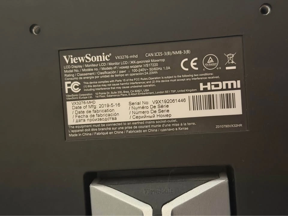 32-inch ViewSonic VX3276-mhd Monitor - photo 3
