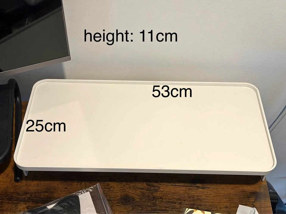 White and Black Monitor Stands