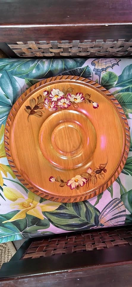 Vintage West Coast Lathe-Turned Chip & Dip Tray - 1960s