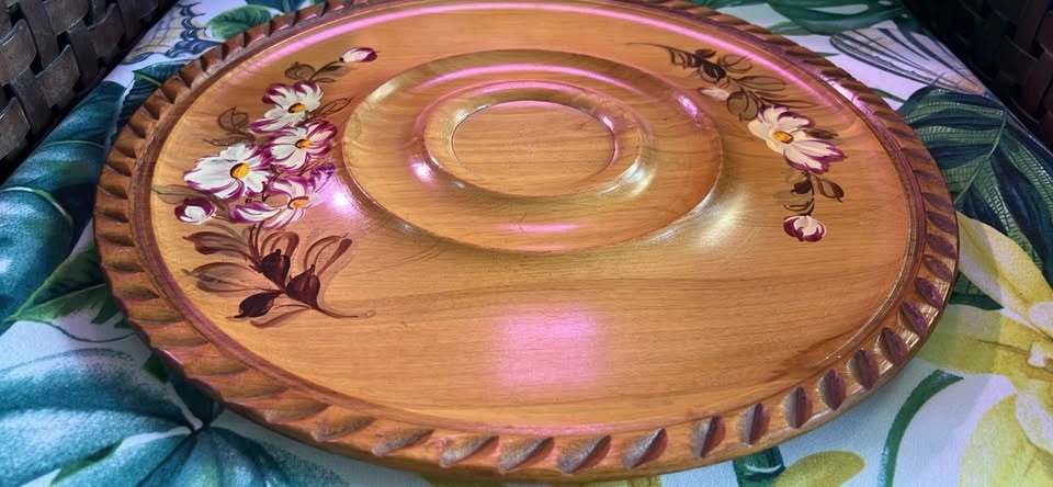 Vintage West Coast Lathe-Turned Chip & Dip Tray - 1960s - photo 3