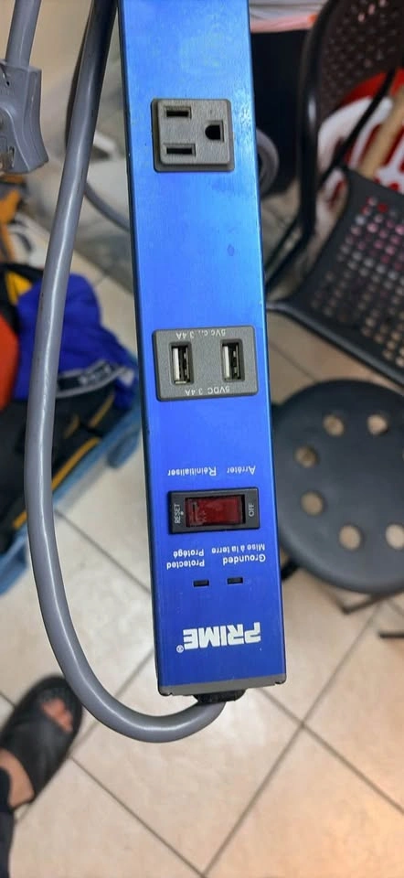 PRIME 8 Outlet Power Strip with USB Ports - photo 2