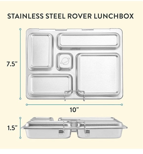 PlanetBox Rover Stainless Steel Bento Lunch Box with 5 Compartme - photo 4