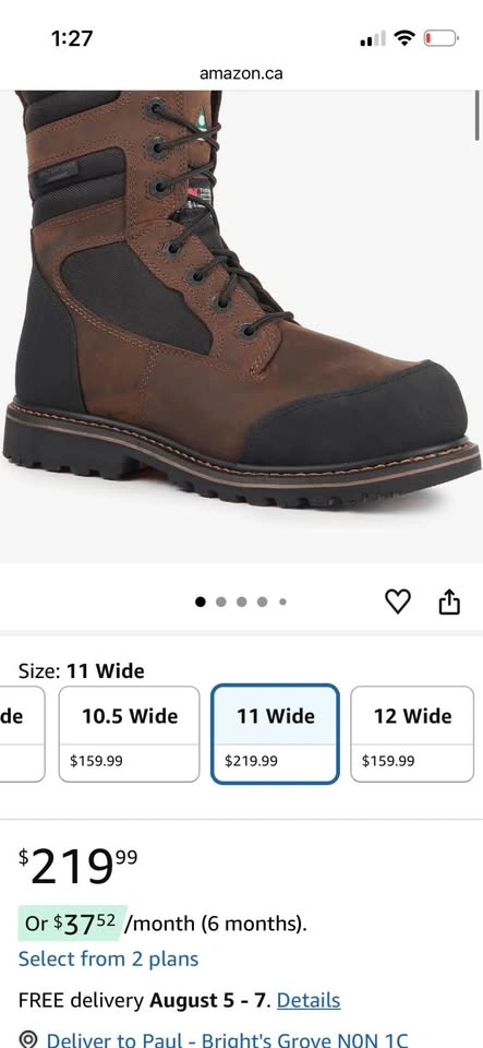 Size 11 steel toe boots - photo 2