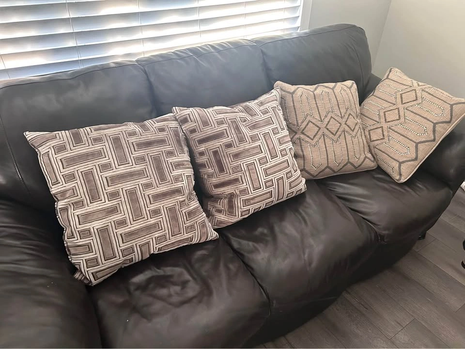 Set of 4 Neutral Patterned Accent Throw Pillows - photo 2